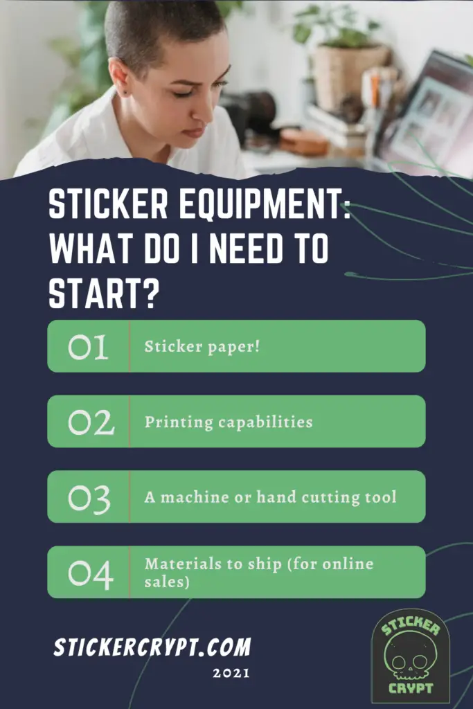 Sticker equipment: what do I need to start? Infographic