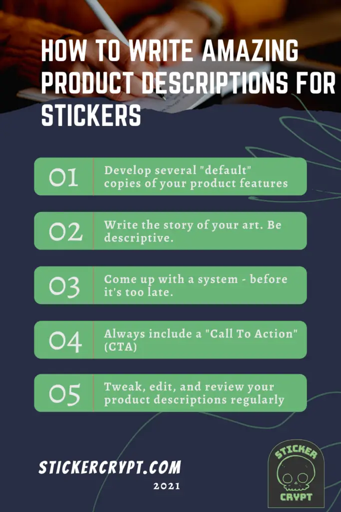 how to write amazing product descriptions for stickers